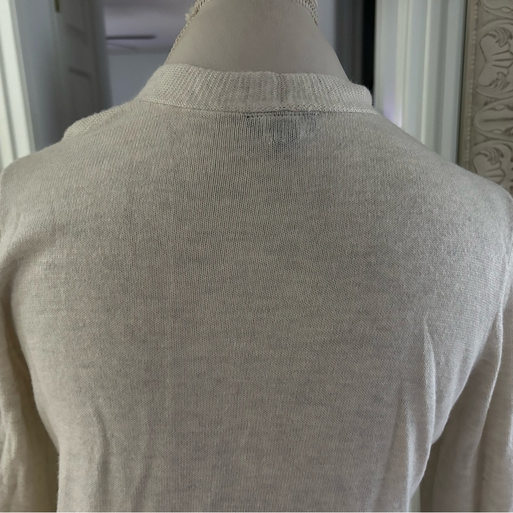 Ann Taylor Factory Cream V-Neck Sweater - Picture 5 of 5